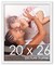 20x26 Solid Wood Picture Frame with UV-Resistant Acrylic & Acid-Free Backing, Available in 6 Finishes: Matte Black, Matte White, Metallic Bronze, Silver, Natural Wood Grain & Mahogany